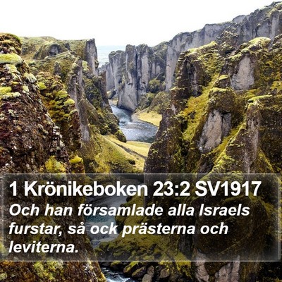 1 Krönikeboken 23:2 SV1917 Bible Verse Image