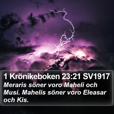 1 Krönikeboken 23:21 SV1917 Bible Verse Image
