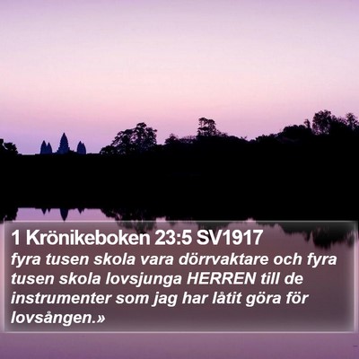 1 Krönikeboken 23:5 SV1917 Bible Verse Image