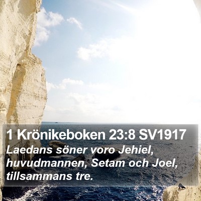 1 Krönikeboken 23:8 SV1917 Bible Verse Image