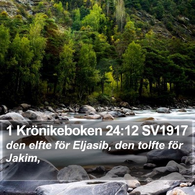 1 Krönikeboken 24:12 SV1917 Bible Verse Image