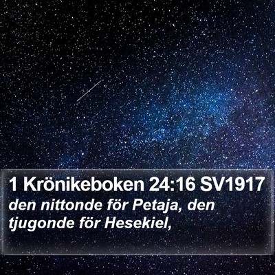 1 Krönikeboken 24:16 SV1917 Bible Verse Image