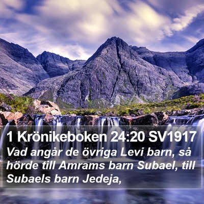 1 Krönikeboken 24:20 SV1917 Bible Verse Image
