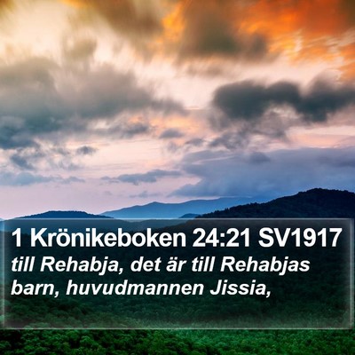 1 Krönikeboken 24:21 SV1917 Bible Verse Image