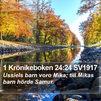 1 Krönikeboken 24:24 SV1917 Bible Verse Image