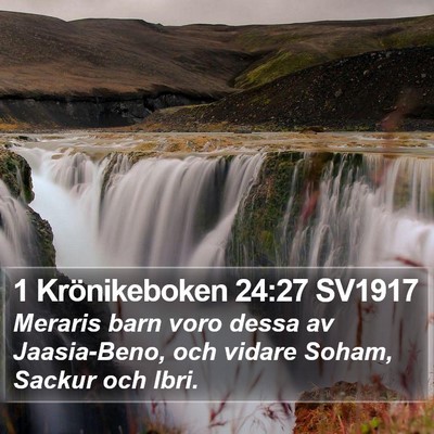 1 Krönikeboken 24:27 SV1917 Bible Verse Image