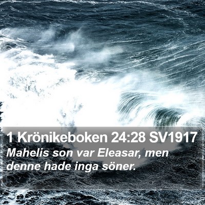 1 Krönikeboken 24:28 SV1917 Bible Verse Image