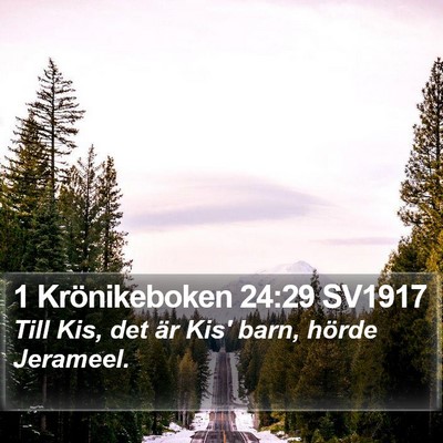 1 Krönikeboken 24:29 SV1917 Bible Verse Image