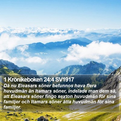 1 Krönikeboken 24:4 SV1917 Bible Verse Image