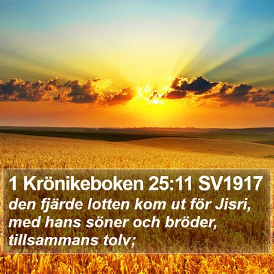 1 Krönikeboken 25:11 SV1917 Bible Verse Image