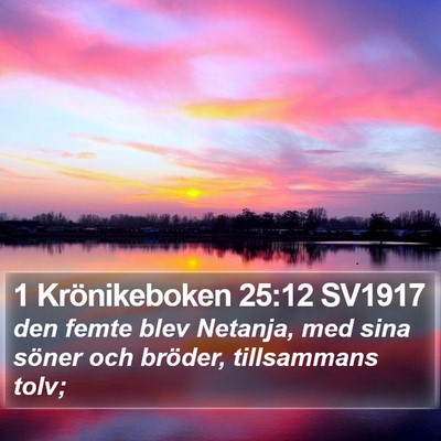 1 Krönikeboken 25:12 SV1917 Bible Verse Image