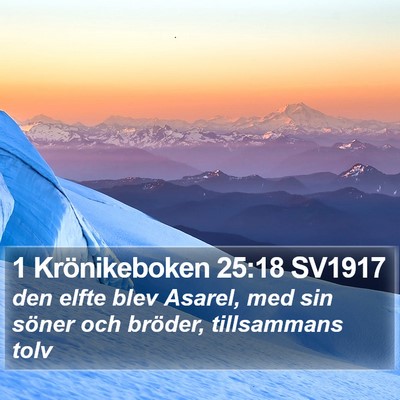 1 Krönikeboken 25:18 SV1917 Bible Verse Image