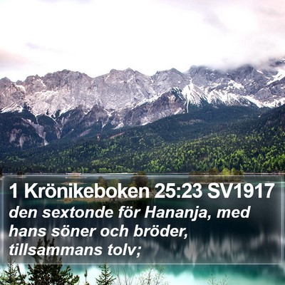 1 Krönikeboken 25:23 SV1917 Bible Verse Image