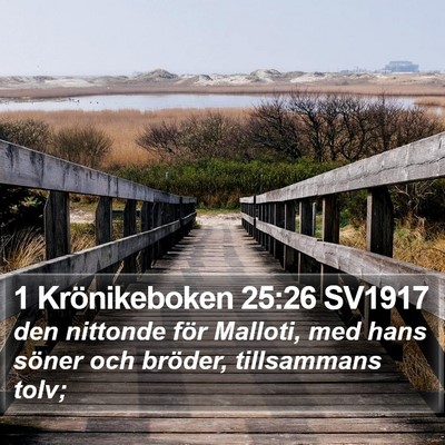 1 Krönikeboken 25:26 SV1917 Bible Verse Image