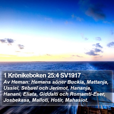 1 Krönikeboken 25:4 SV1917 Bible Verse Image