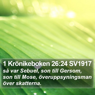 1 Krönikeboken 26:24 SV1917 Bible Verse Image