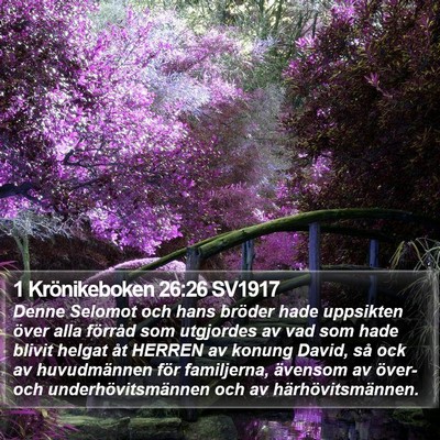 1 Krönikeboken 26:26 SV1917 Bible Verse Image