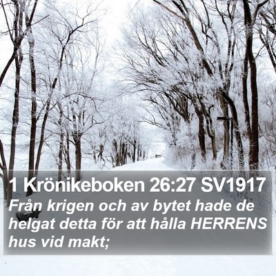 1 Krönikeboken 26:27 SV1917 Bible Verse Image