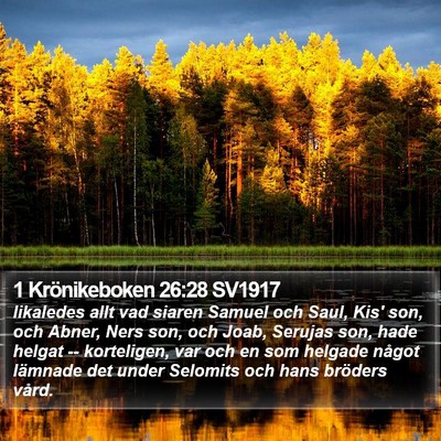 1 Krönikeboken 26:28 SV1917 Bible Verse Image