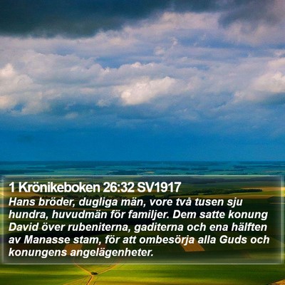 1 Krönikeboken 26:32 SV1917 Bible Verse Image