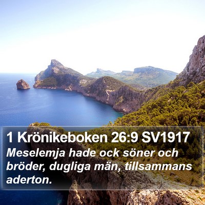 1 Krönikeboken 26:9 SV1917 Bible Verse Image