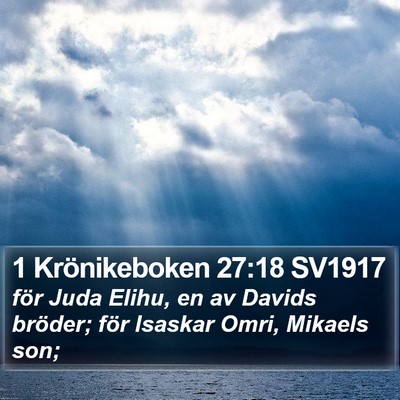 1 Krönikeboken 27:18 SV1917 Bible Verse Image