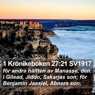 1 Krönikeboken 27:21 SV1917 Bible Verse Image