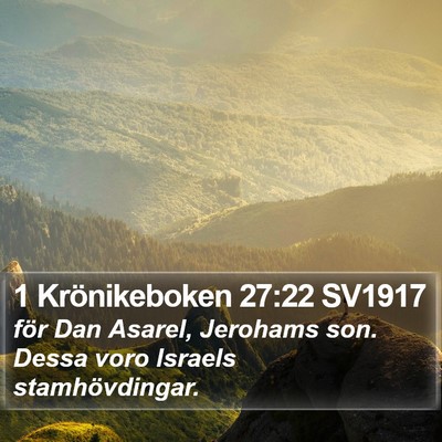 1 Krönikeboken 27:22 SV1917 Bible Verse Image