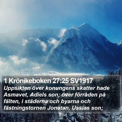 1 Krönikeboken 27:25 SV1917 Bible Verse Image