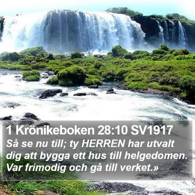 1 Krönikeboken 28:10 SV1917 Bible Verse Image