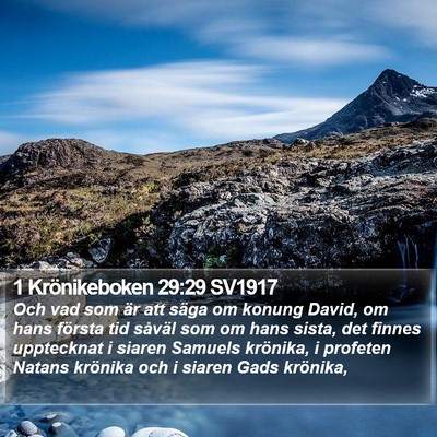 1 Krönikeboken 29:29 SV1917 Bible Verse Image