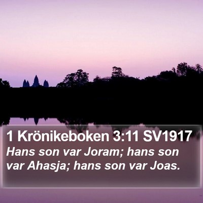 1 Krönikeboken 3:11 SV1917 Bible Verse Image