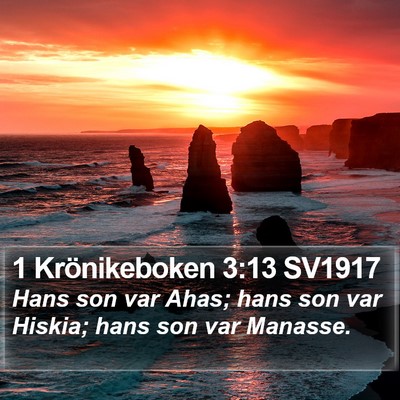 1 Krönikeboken 3:13 SV1917 Bible Verse Image