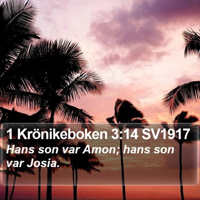 1 Krönikeboken 3:14 SV1917 Bible Verse Image