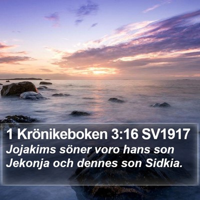 1 Krönikeboken 3:16 SV1917 Bible Verse Image