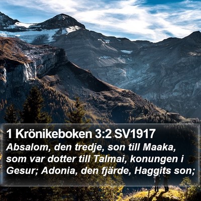 1 Krönikeboken 3:2 SV1917 Bible Verse Image