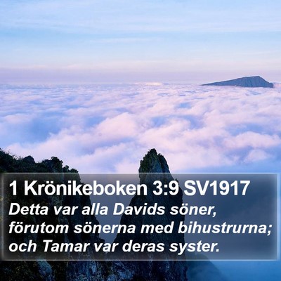 1 Krönikeboken 3:9 SV1917 Bible Verse Image