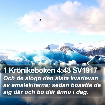 1 Krönikeboken 4:43 SV1917 Bible Verse Image