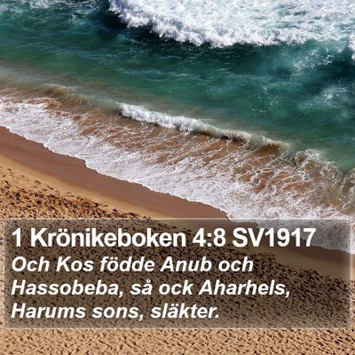 1 Krönikeboken 4:8 SV1917 Bible Verse Image