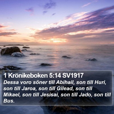 1 Krönikeboken 5:14 SV1917 Bible Verse Image