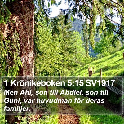 1 Krönikeboken 5:15 SV1917 Bible Verse Image