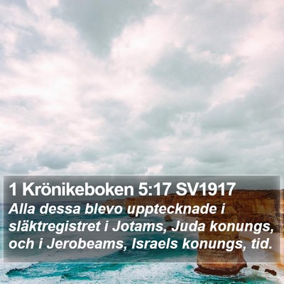 1 Krönikeboken 5:17 SV1917 Bible Verse Image