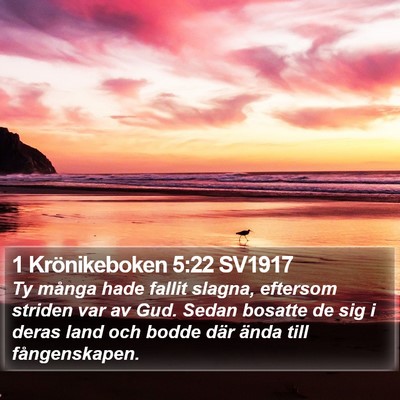 1 Krönikeboken 5:22 SV1917 Bible Verse Image