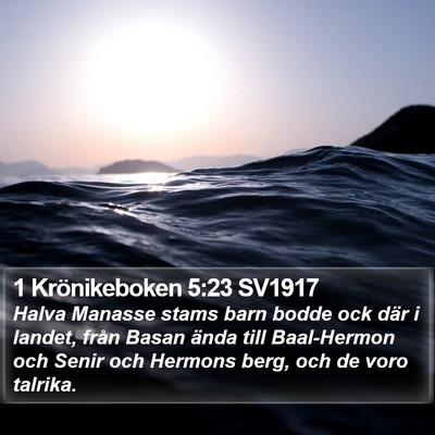 1 Krönikeboken 5:23 SV1917 Bible Verse Image