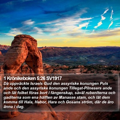 1 Krönikeboken 5:26 SV1917 Bible Verse Image