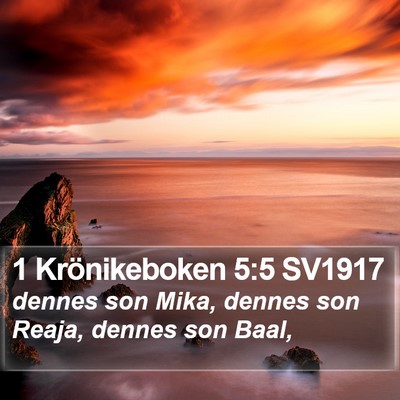 1 Krönikeboken 5:5 SV1917 Bible Verse Image