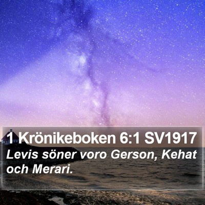 1 Krönikeboken 6:1 SV1917 Bible Verse Image