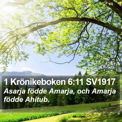 1 Krönikeboken 6:11 SV1917 Bible Verse Image