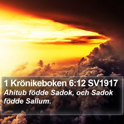 1 Krönikeboken 6:12 SV1917 Bible Verse Image
