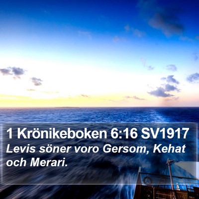 1 Krönikeboken 6:16 SV1917 Bible Verse Image